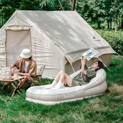 Матрас надувной Naturehike CNK2300DZ020 180 х 90 см з підголовником бежевий (6976023922480) | Зображення 4