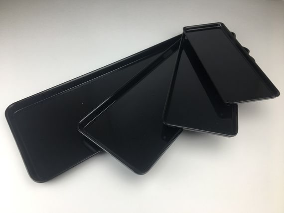 Піднос з меламіну 25,2×9,9×1,1 см чорний | Зображення 6