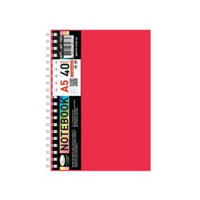 Блокнот А5 АП-1503 (Red) 40 аркушів, пружина збоку