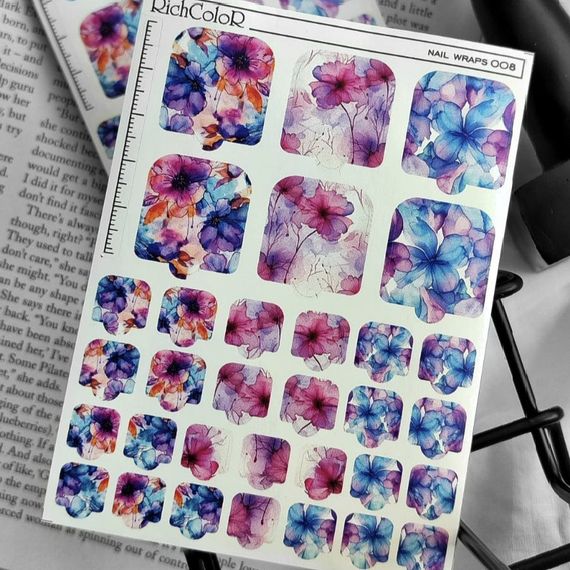 Пленка для дизайна ногтей RichColor 008 для педикюра (8.5x11.5см)