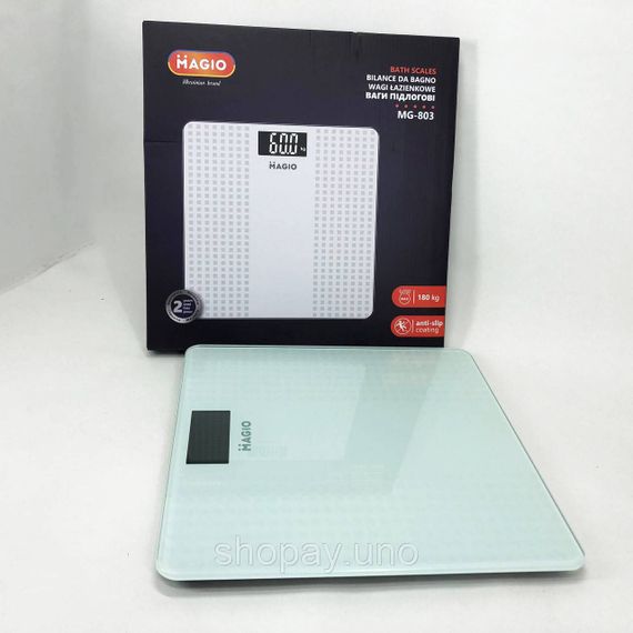 Удобные весы для дома MAGIO, Весы напольные для измерения массы тела Напольные стеклянные CZ-39 | Зображення 8