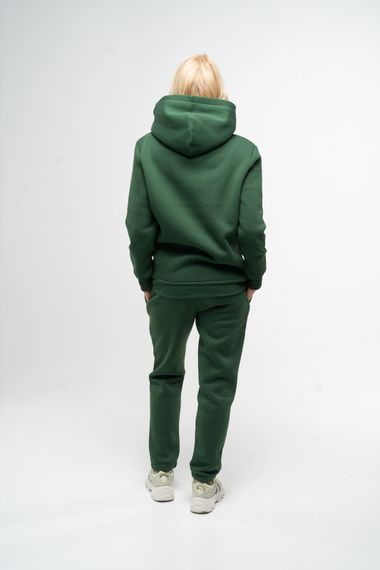 Костюм жіночий утеплений зелений худі та штани, 2XL | Зображення 1
