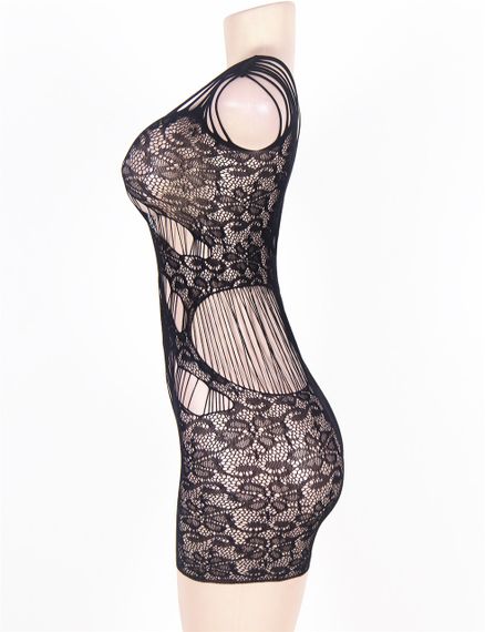 Мереживне плаття з декоративними бретельками Star Night Magic чорний, XS-M Sex Aura | Зображення 4