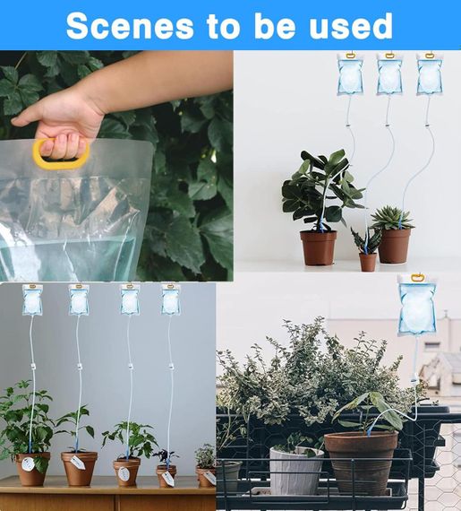Автоматична система крапельного поливу рослин 5 мішків резервуарів об'єм 3.5 л, зрошення кімнатних квітів  із регульованим потоком | Зображення 4