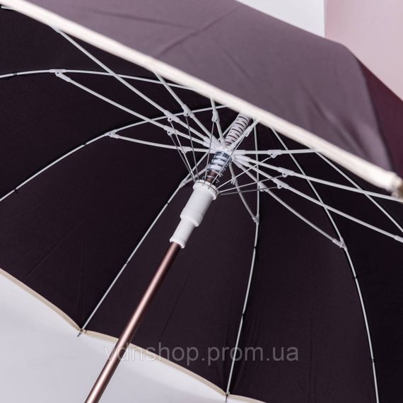 Класична парасолька-тростина з чохлом напівавтомат з поліестеру міцна надійна 12 спиць діаметр 120 см Фіолетовий HP-23-16V | Зображення 7