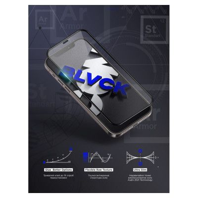 Стекло защитное Armorstandart Space Black Icon Apple iPhone 15 Plus Black (ARM68226) | Зображення 6