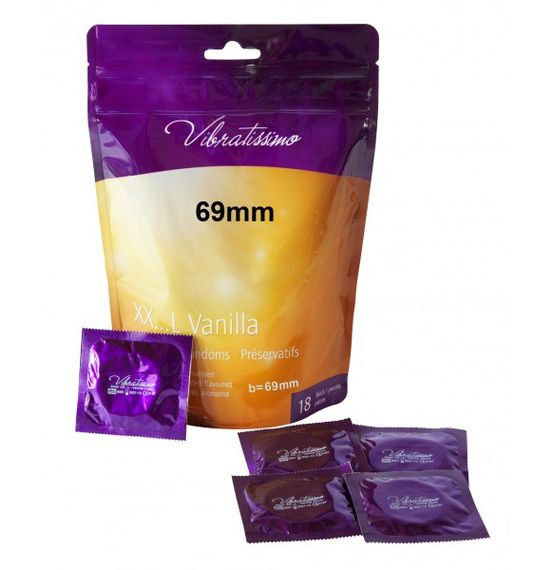 Презервативи - Vibratissimo XX ... L Vanilla, 69 мм, 18 шт.