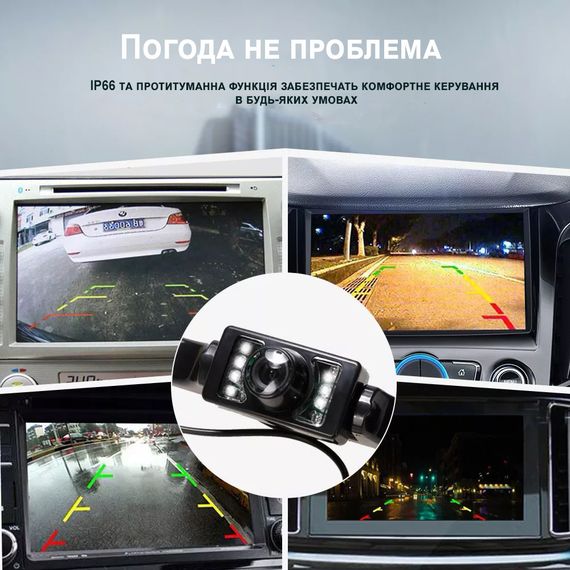 Автомобільна камера заднього виду Podofo P0072A1, з функцією нічного бачення, захищена від вологи, IP66, 120° | Зображення 6