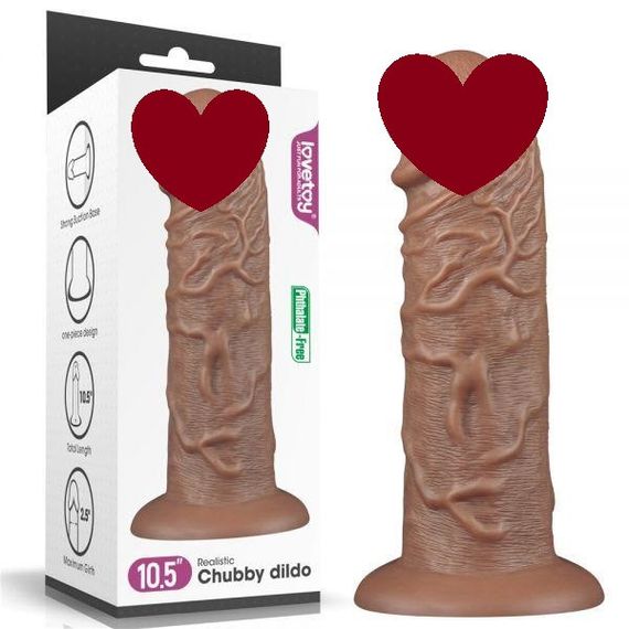 Фаллос гигант на присоске 10.5'' King-sized Dildo, Brown Sex Aura