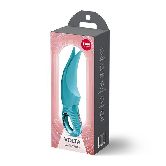 Вибратор для клитора Fun Factory VOLTA Aquamarine, гибкий двойной кончик Sex Aura | Зображення 7