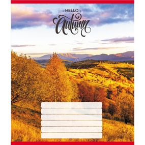 Зошит учнівський "Привіт осінь" 018-530117K-4 в клітинку, 18 аркушів