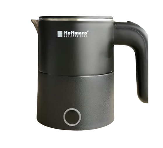 Электрочайник Hoffmans HM-2561 компактный 0,8л металл и пластик скрытый нагревательный элемент 1000 Вт Черный | Зображення 2