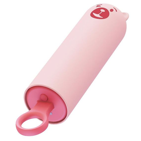 Вібратор CuteVibe Teddy Pink (Black Dildo), реалістичний вібратор під виглядом морозива | Зображення 1