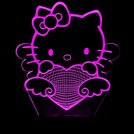 Акриловий світильник-нічник керування з телефона Хелоу Кіті tty-n000946 | Зображення 3