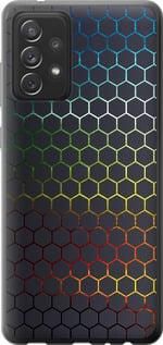 Чехол на Samsung Galaxy A72 A725F Переливающиеся соты из пластика FCh_010143