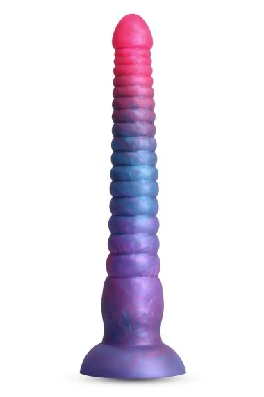 Фалоімітатор NS Novelties Colours Stacked рідкий силікон, рожево-синій, 23 см Sex Aura