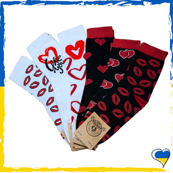 Носки с интересными принтами для нее (набор 6 шт) 36-40