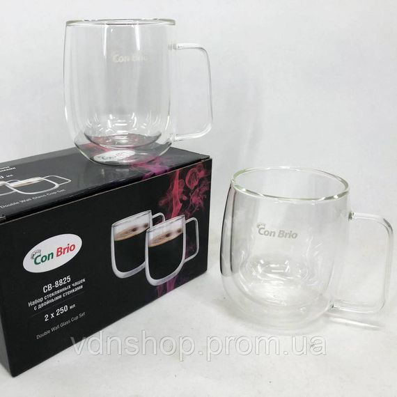 Склянки і кружки з подвійним дном, Скляні чашки з подвійним дном Скляні стакани подвійними стінками JV-51 | Зображення 2