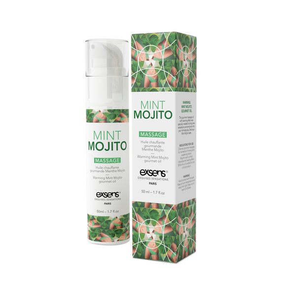 Масажна олія EXSENS Mojito 50мл розігрівальна, без цукру, без парабенів, їстівна sexstyle