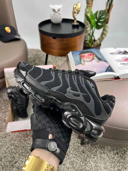 Кросівки Air Max Plus All Black Reflective , текстиль , В'єтнам 40 25.5 см | Зображення 5