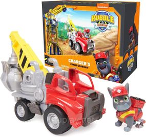 Щенячий патруль Крепыш и команда Кран с захватом Чарджера Paw Patrol Rubble & Crew Charger’s Crane Grabber