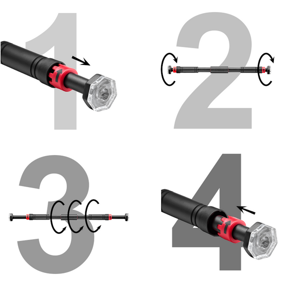 Турнік розсувний 4FIZJO 60-100 см 4FJ0097 (P-5907739310385) | Зображення 2