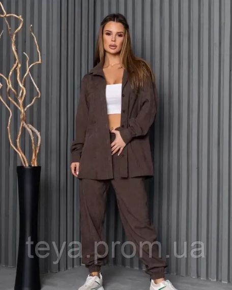 Костюм цвет коричневый размеры S, M, L, XL FI_008891