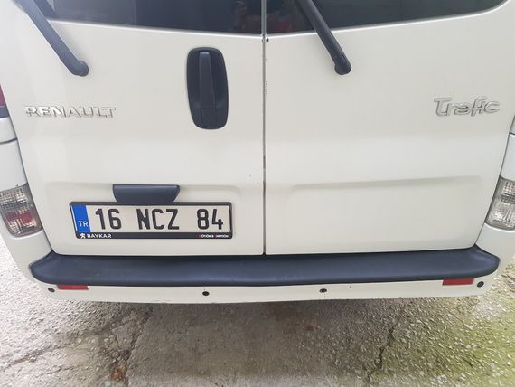 Накладка на задній бампер EuroCap (ABS) для Nissan Primastar 2002-2014рр | Зображення 1
