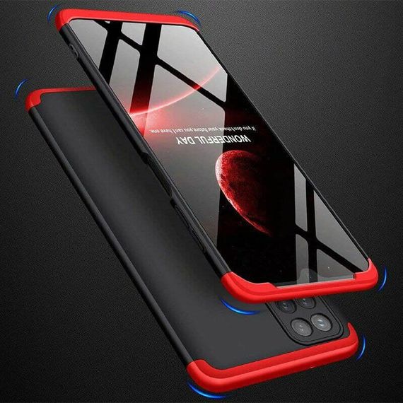 Чохол GKK 360 градусів для Samsung Galaxy M32 колір Чорно-Червоний | Зображення 3