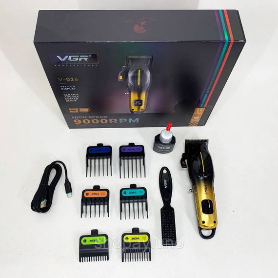 Акумуляторна машинка для стрижки VGR V-026 GOLD. Колір: золотий | Зображення 1