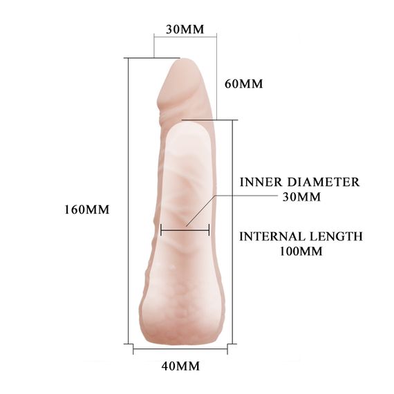 Насадка на член - Penis Sleeve Flesh 6" | Зображення 5