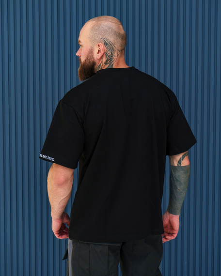 Футболка мишка принт чёрный S | Зображення 6