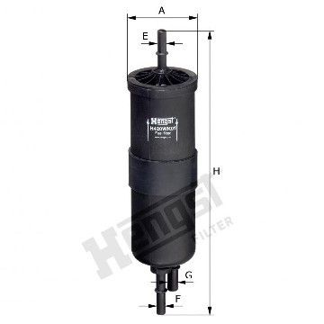 Фильтр топливный BMW 1/3/5/7/X1/X3/X7 1.5-6.0 i/d 04-, Hengst, H420WK01,