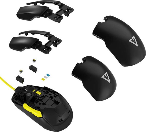 Мишка  Modecom Jager Volcano, ігрова, 12400dpi., 7кн.,RGB, Hot-Swap, custom., чорна | Зображення 5