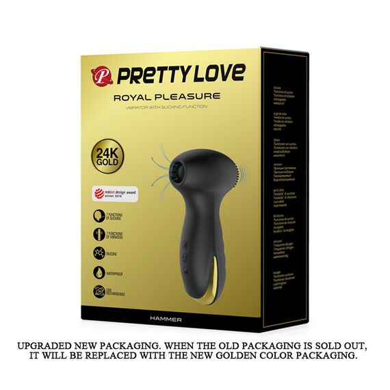 Кліторальний стимулятор - Pretty Love Royal Pleasure Hammer Black Sex Aura | Зображення 6