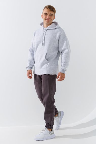Худі однотонний чоловічий 2009 S Світло-сірий shop (2000990779380) | Зображення 4