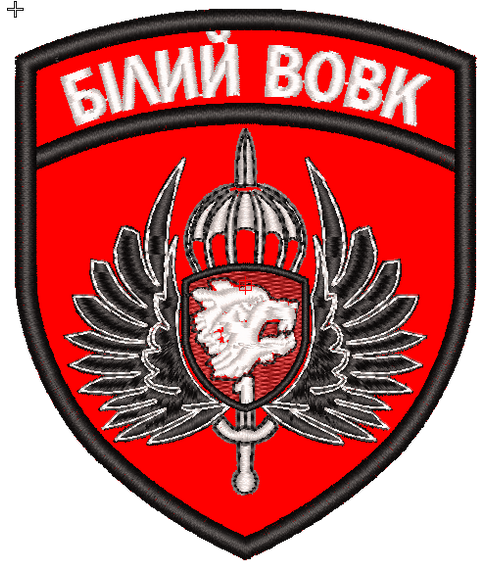 Шеврон Білий вовк (чорний) | Зображення 3