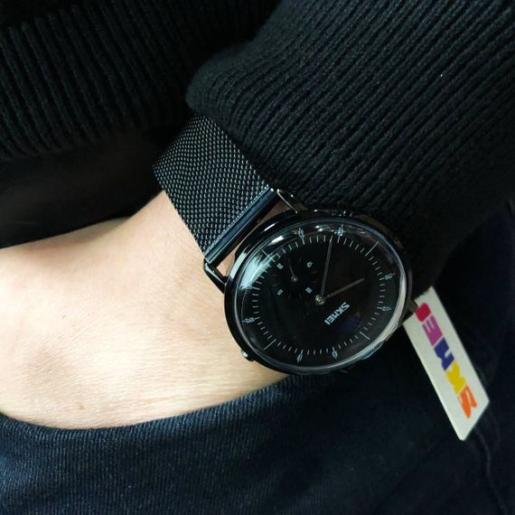 Годинник наручний чоловічий SKMEI 9245BK, чоловічий годинник стильний годинник на руку, оригінальний чоловічий годинник | Зображення 4