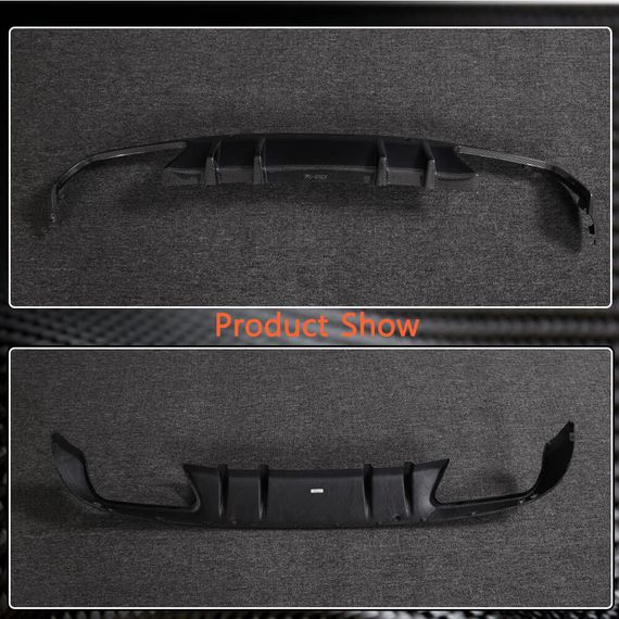 Дифузор заднього бампера (для SD Base 2015-2019, Карбон) для Mercedes C-сlass W205 рр | Зображення 2