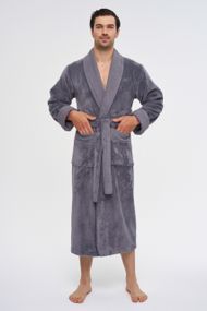 Чоловічий халат Nusa 1161 сірий 4XL