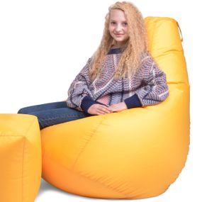 Крісло Мішок Груша Оксфорд XL 120х85 Жовтий