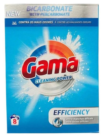 Порошок для прання від неприємних запахів та сильних забруднень Gama Cleaning Power 8435495851349 475 г