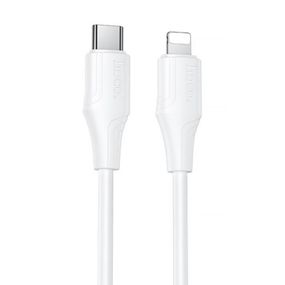 Дата кабель Hoco X124 Bien silicone Type-C to Lightning 27W (1m) White