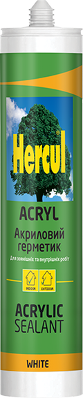 Акриловий герметик HERCUL ACRYL 280 мл.