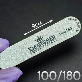 Мини-пилка для ногтей 100/180 прямая Designer Professional