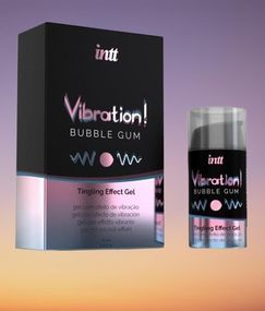 Жидкий вибратор Intt Vibration Bubble Gum – возбуждающий гель с эффектом вибрации, 15 мл Sex Aura