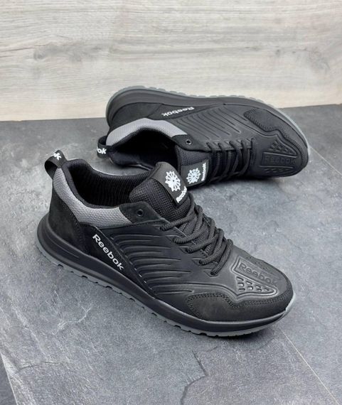 Демісезонні шкіряні кросівки Reebok  чорні | Зображення 4