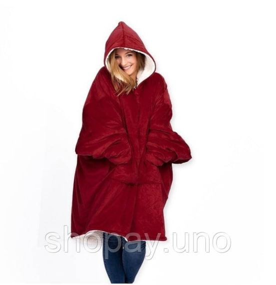 Плед-Толстовка з капюшоном і рукавами Huggle Hoodie Blanket 3-в-1 Унісекс • Теплий худі + Зігріваючий ковдру + Домашній халат | Зображення 2