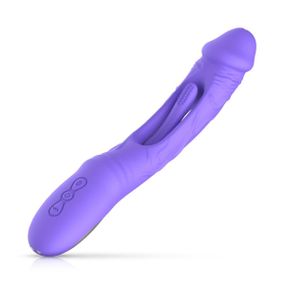 Вібратор Good Vibes Only - Flax Vibrating Dildo with G-Spot Stimulator Sex Aura