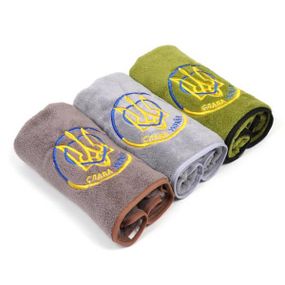 Банные полотенца микрофибра Герб набор 3шт 45x90см в ассортименте